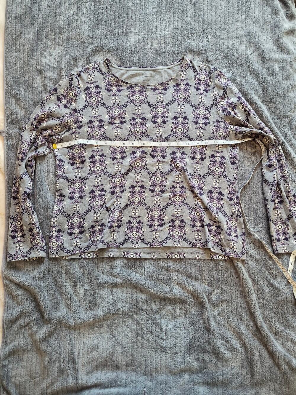Charter Club Petite Womens Long Sleeve. BoHo shirt
